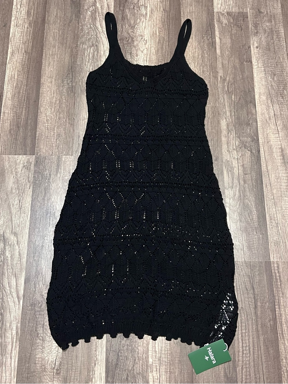 HALARA Bodycon Open Knit Mini Sweater Dress